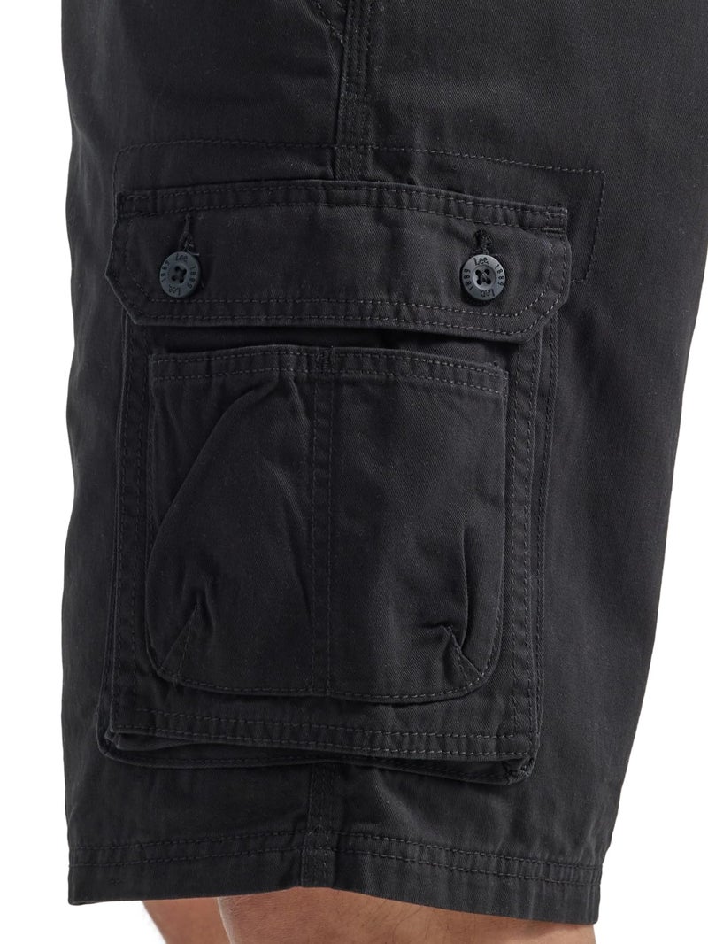 Lee Men's Big and Tall New Belted Wyoming Cargo Short, Black, 48 - Image 4